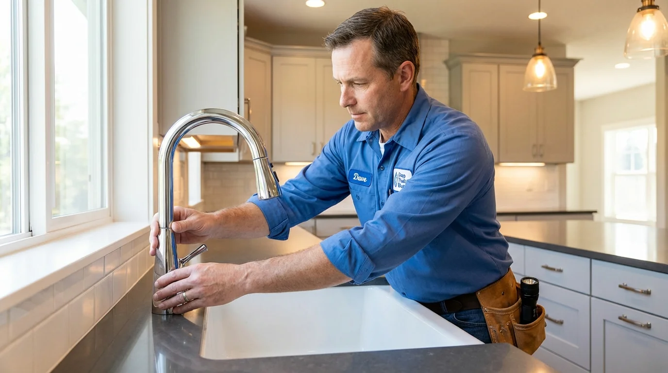 Kitchen faucet installation by Johns Plumbing LLC in Brewton