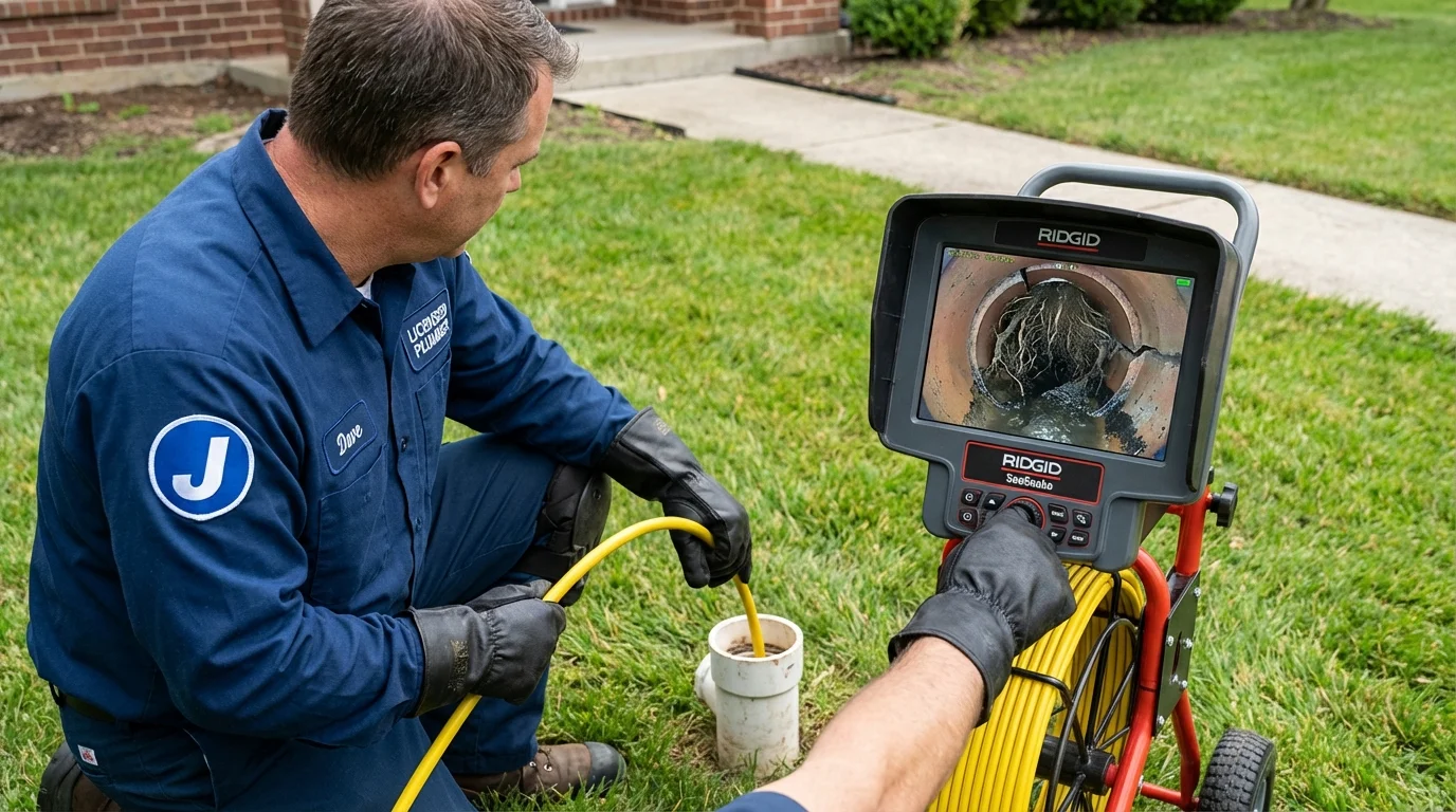 Sewer camera inspection being performed by Johns Plumbing LLC in Brewton